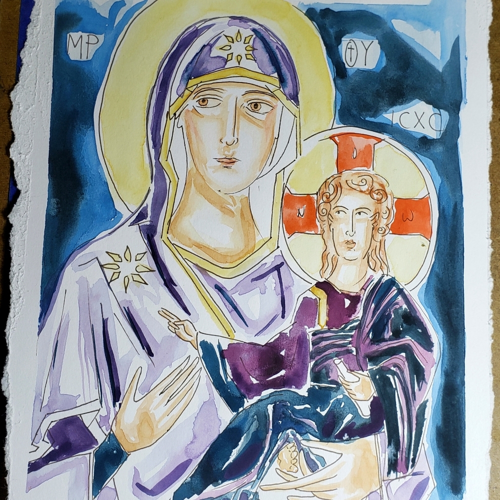 Friendly, Fun Watercolor Icon